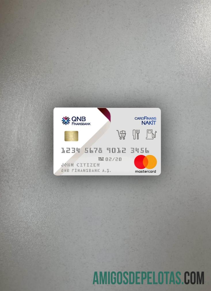 Turquia QNB Finansbank Cartão Photolook Front exemplo